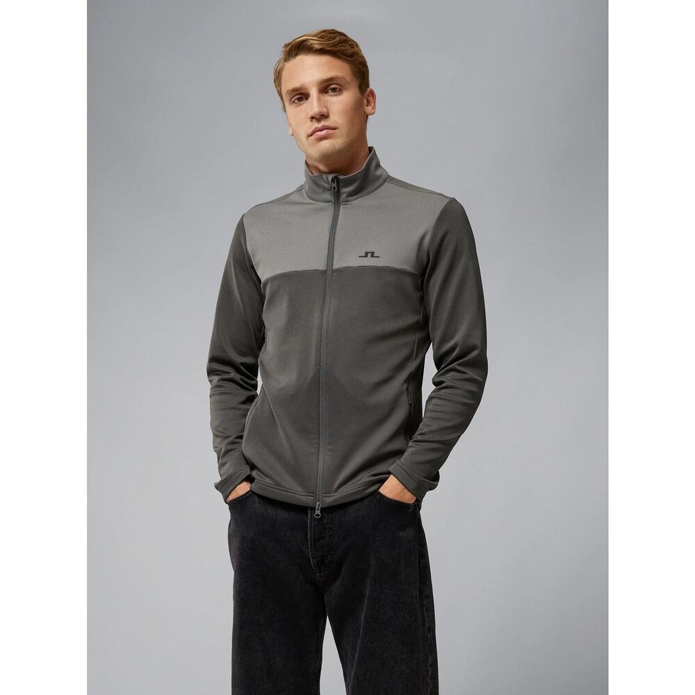 J. Lindeberg Men's Banks Golf Mid Layer Quick Dry 4-Way Stretch Full Zip Jacket